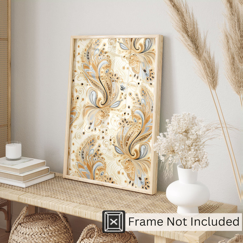«Abstract Bohemian Paisley I», reproduction d'art non encadrée, H 36 po x l 24 po