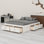 Lit plateforme avec 6 tiroirs de rangement