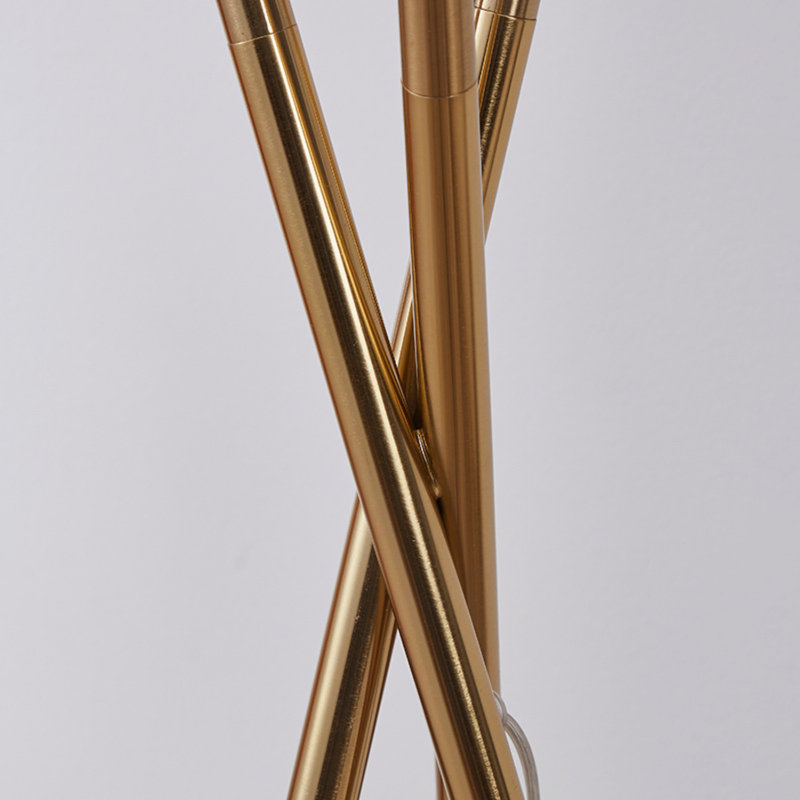 Romantas 65'' Torchiere Floor Lamp, Brass