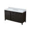Meuble-lavabo double brun rustique 80 po X P 22 po D, avec comptoir en marbre de culture-117970945-117970946