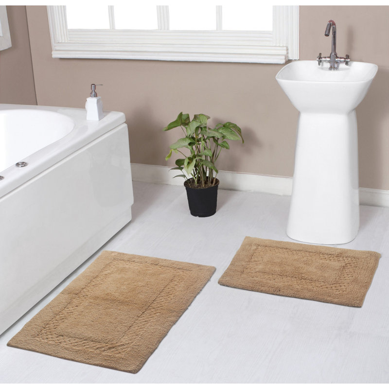 Tapis de bain 100% coton Classy Bathmat Collection (ensemble de 2), Lin