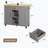 Rolling Kitchen Island Cart With Butcher Block Top – Portable Workstation With Storage Shelves & Locking Wheels-176603489