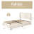 Bed Frame, Upholstered Platform Bed with Curved Headboard, Classic Color-Block Design, Soft Rounded Corners, No Box Spring Required, Easy Assembly-1628075452-1628075454