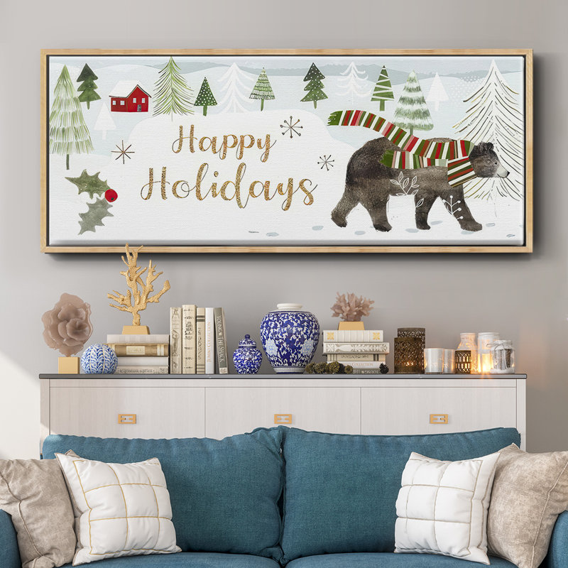 Woodland Christmas Collection - Toile avec cadre en D, H 20 po x l 50 po