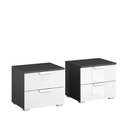 Aditio 2 Drawer Bedside Table
