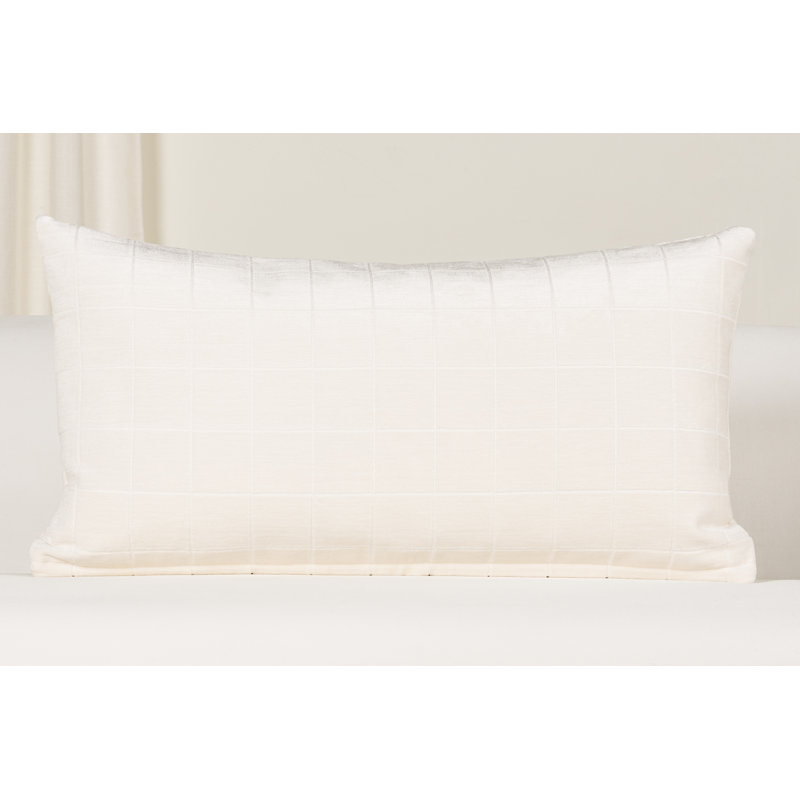 Coussin décoratif Vermouth Otterville, Polyester, H 14 po x l 52 po, Bloc crème ivoire