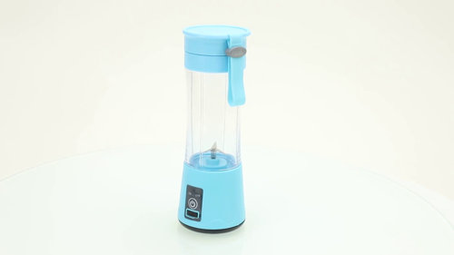 Portable Blender USB Rechargeable Personal Juicer Cup Small Fruit Juice Mixer for Shakes and Smoothies, Size: 9, Blue