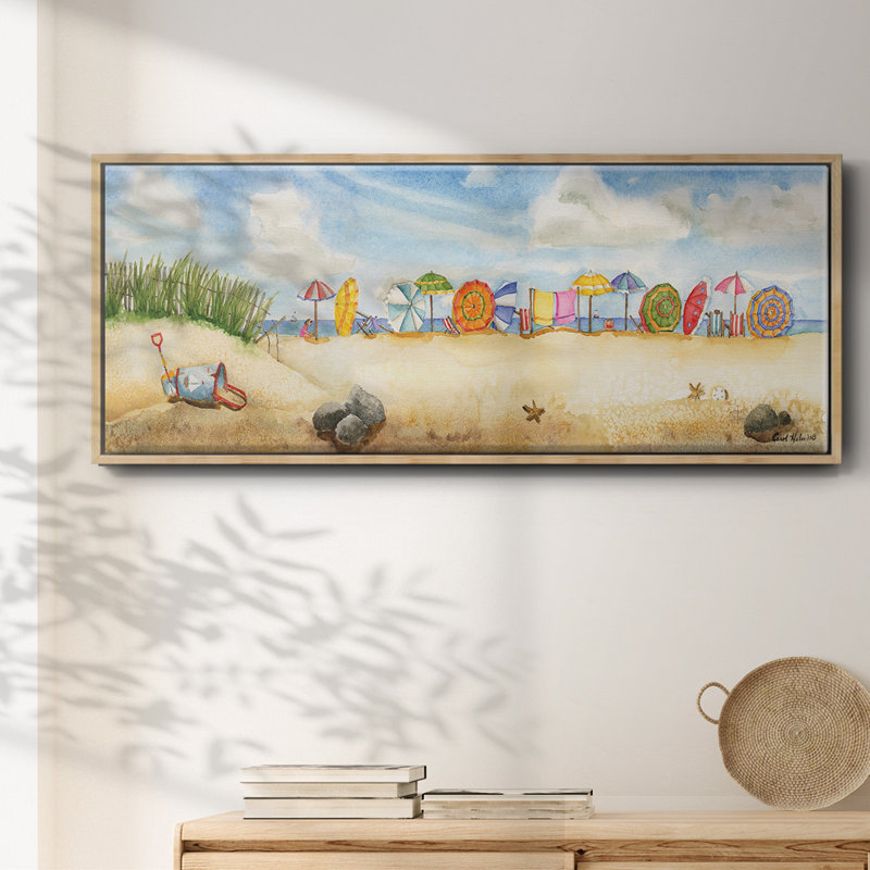 Building Sand Castles- Framed Canvas
