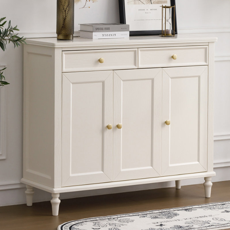 Banc de rangement blanc en bois manufacturé, Blanc