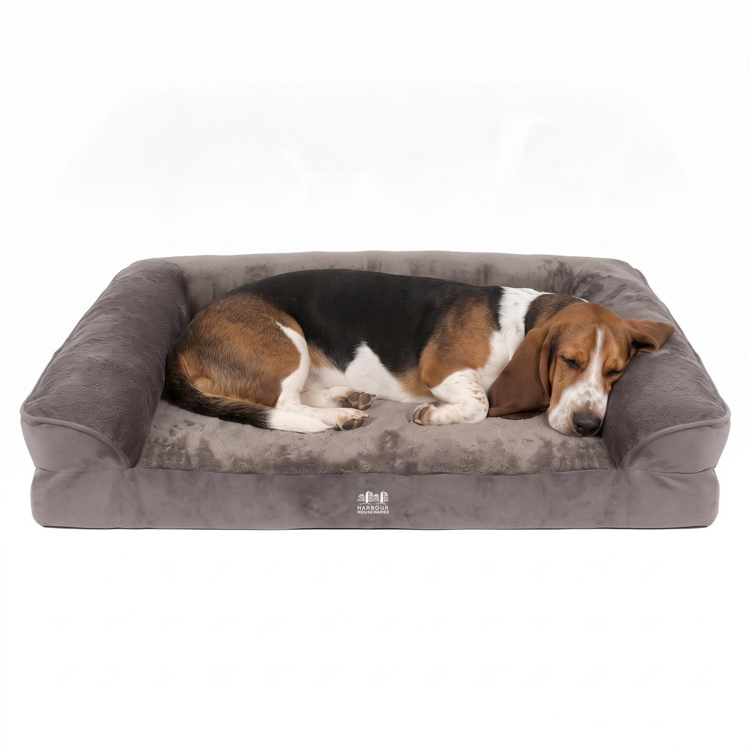 Harbour Housewares Deluxe Waterproof Dog Bed - Grey / 89Cm - Image 3
