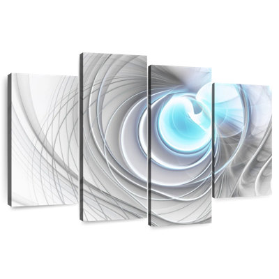 Avery Blue White Grey Abstract