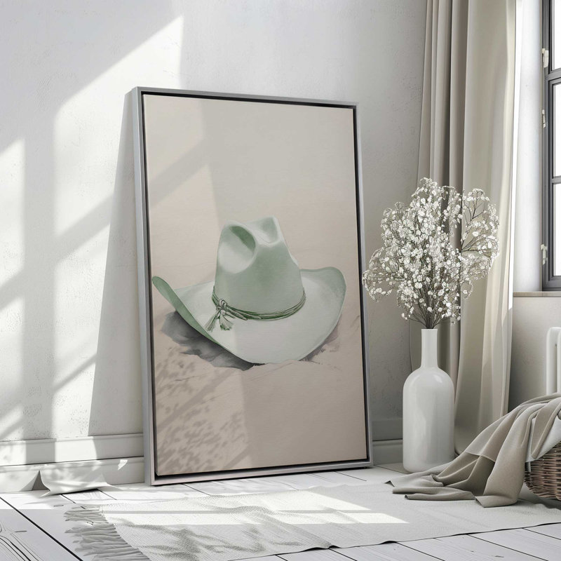 «Cowboy Essentials in Green II», reproduction sur toile, H 18,75 po x l 12,75 po, Noir satiné