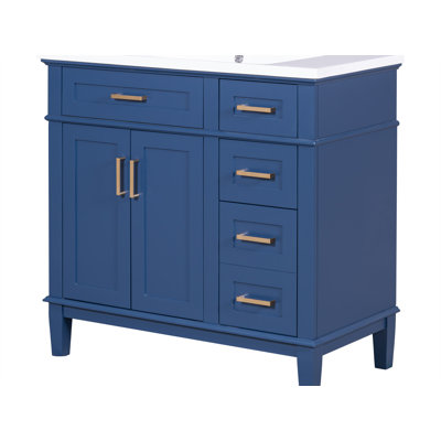 36'' Single Bathroom Vanity with Ceramic Top