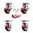 4 Piece Poly on Aluminum Caster Set
