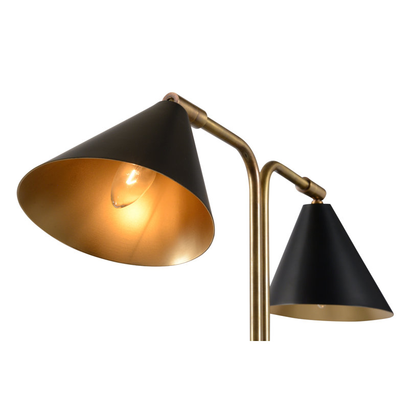 Frederick Cooper 23" Antique Brass/Black Desk Lamp