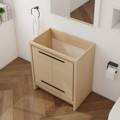 30'' Freestanding Bathroom Vanity Base With 2 Doors And 1 Drawer