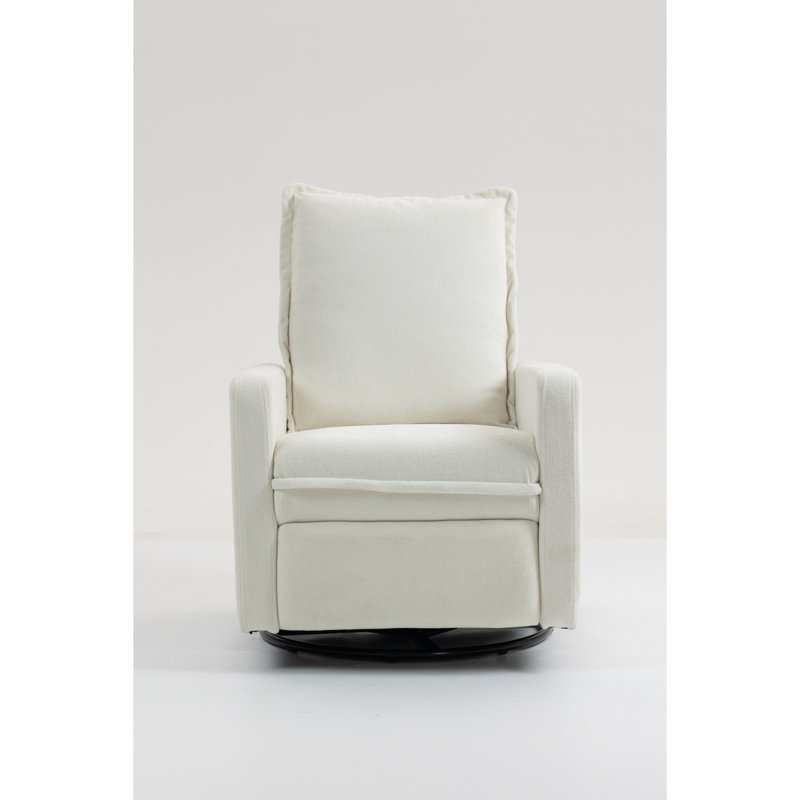 Fauteuil inclinable et pivotant avec coussin moelleux, Blanc
