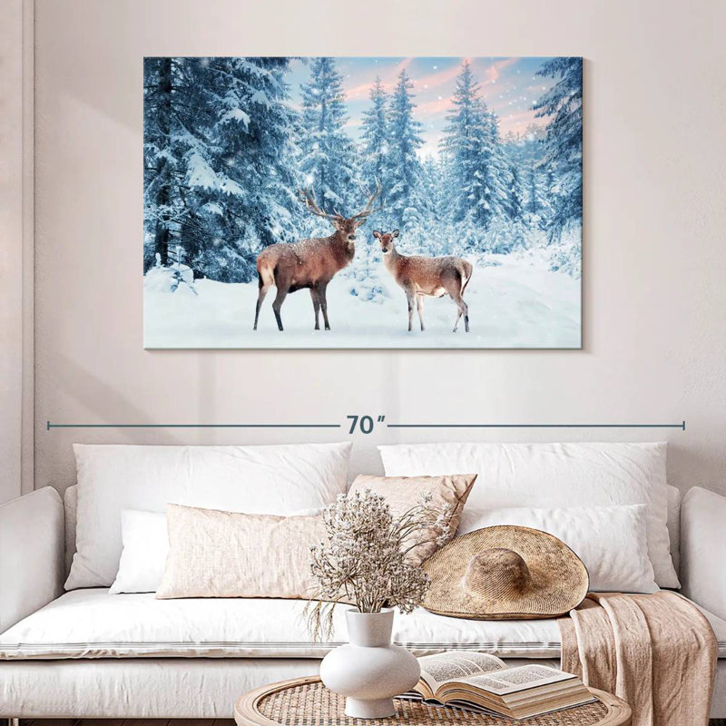 Winter Wonderland Deer, 32" H x 48" W