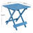 Folding Square Table Patio Outdoor Solid Wood Table For Backyard, Balcony, Portable Design Space-Saving Blue Color