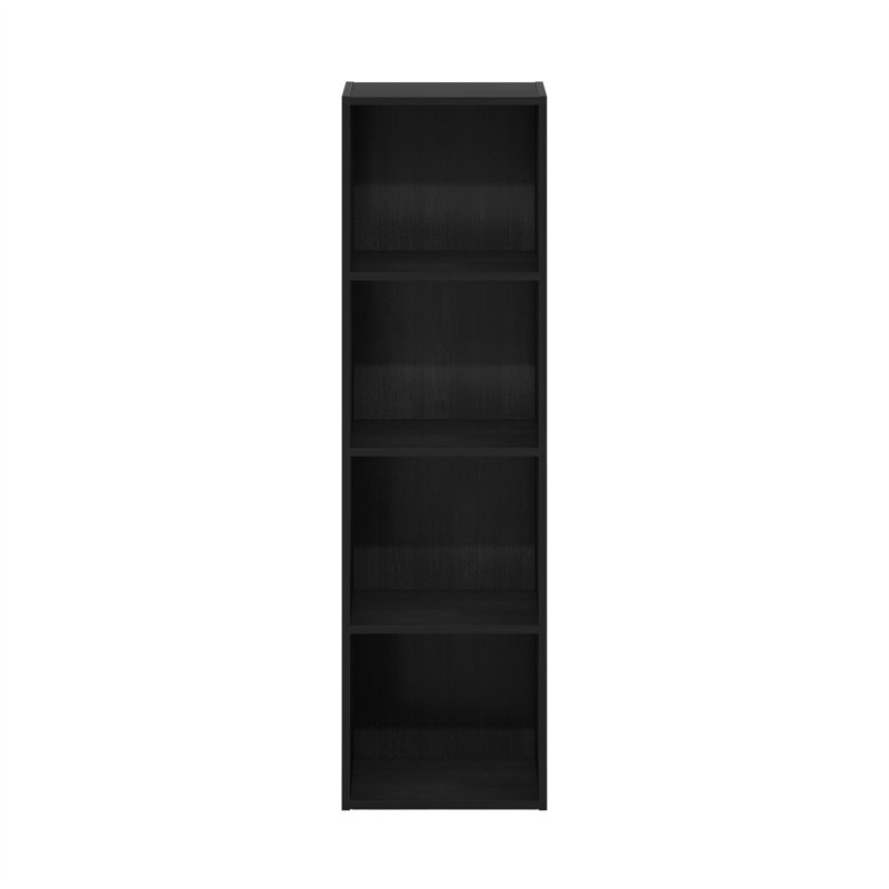 Chakib 4-Tier Open Shelf Bookcase, Blackwood