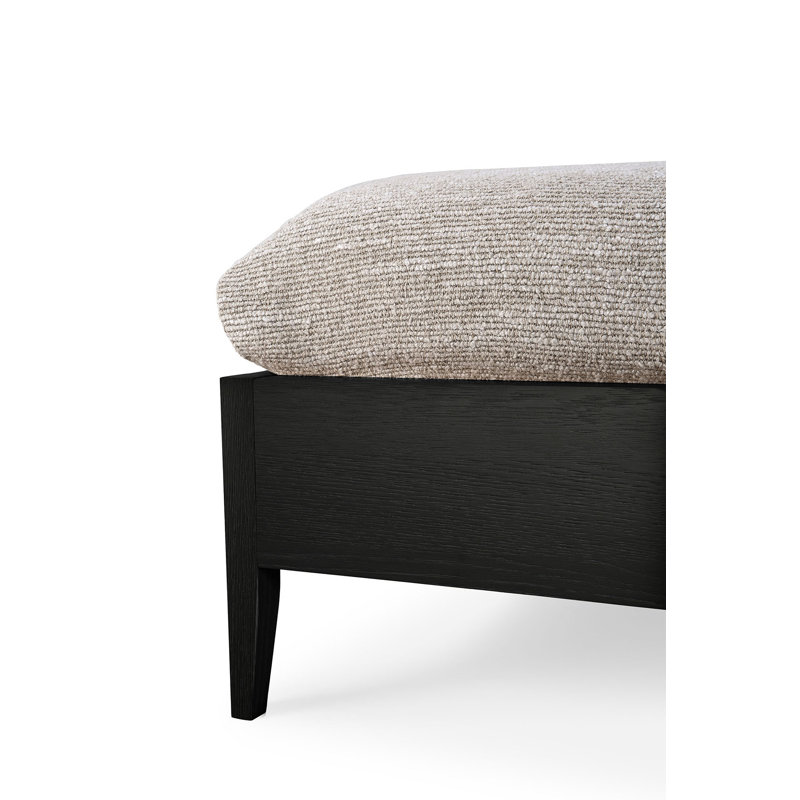Spindle Solid Wood Bed, King, Oak Black