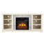 Console de foyer électrique pour téléviseur avec rangement, 18 po, blanc