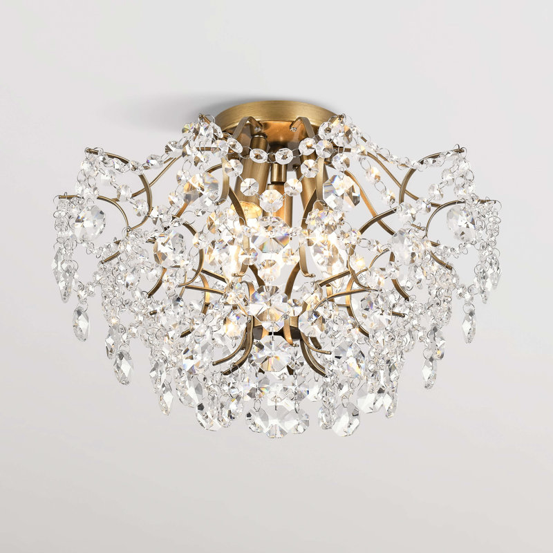 Havant 3-Light 15.8'' Brushed Brass Flush Mount