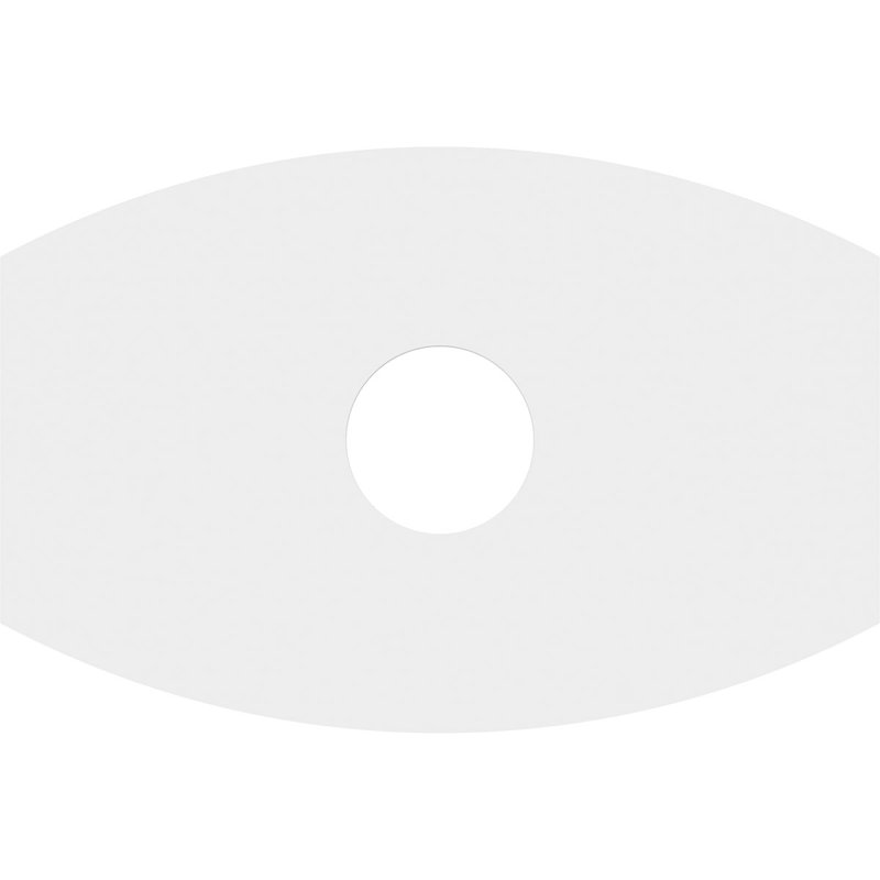Médaillon de plafond contemporain en PVC de qualité architecturale Kailey, H 1 po x l 28 po x P 18,625 po