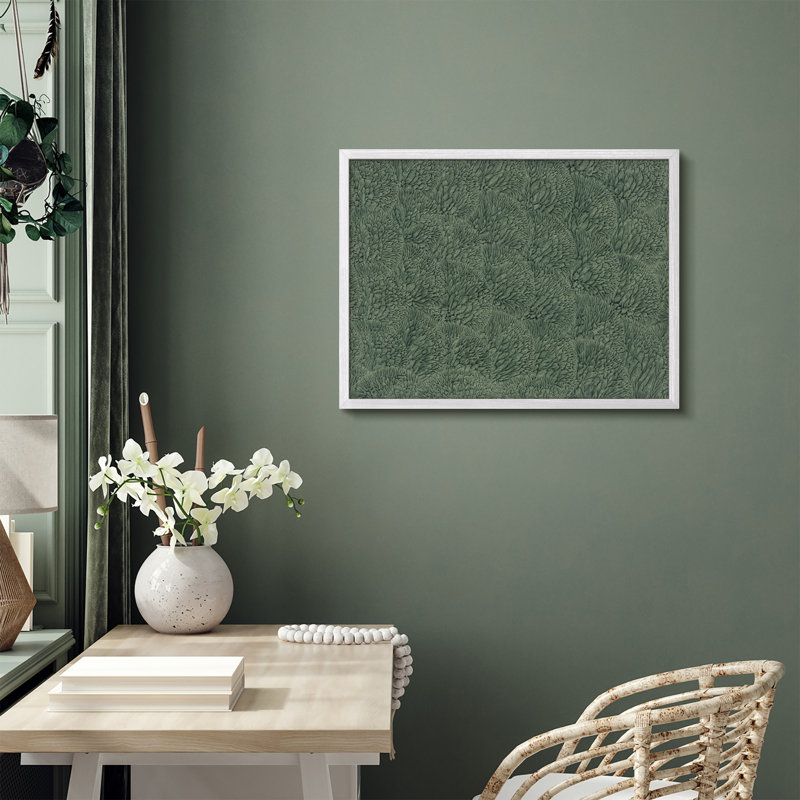 Art abstrait rustique vert, affiches encadrées, salle de bain, petit art mural, Blanc, H 12 po x l 16 po