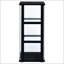 Vitrine à 3 tablettes en verre noir