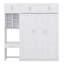 Lit escamotable mural moelleux comprenant bureau, armoire supérieure et tablettes de rangement-1970557631-1970557624