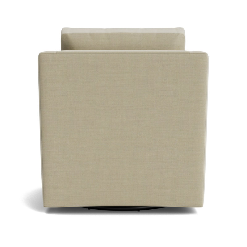 Gigi No Skirt Full Swivel Chair, Performance Linen - Flax