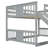 Full Over Full Bunk Bed With Ladder With Slide, Gray (Old SKU :LT000208AAE)-727735703