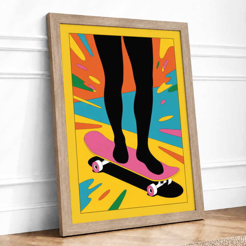 Standing in Colour Modern - Framed Print, Oak, A4 - 29.7 x 21.0 cm