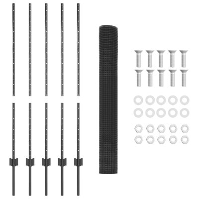 Vidaxl Fence With Posts Steel