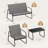 Kameliya 4 piece outdoor patio metal furniture set-1106023820