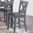 Modern Style Counter Height Dining Set With 6 Cushioned Chairs And X-Cross Back Design, Perfect For Stylish And Comfortable Dining