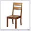 Chaises de salle à manger en bois massif de style rustique foncé foncé, ensemble de 2, dossier à panneau pour plus de confort et d'élégance