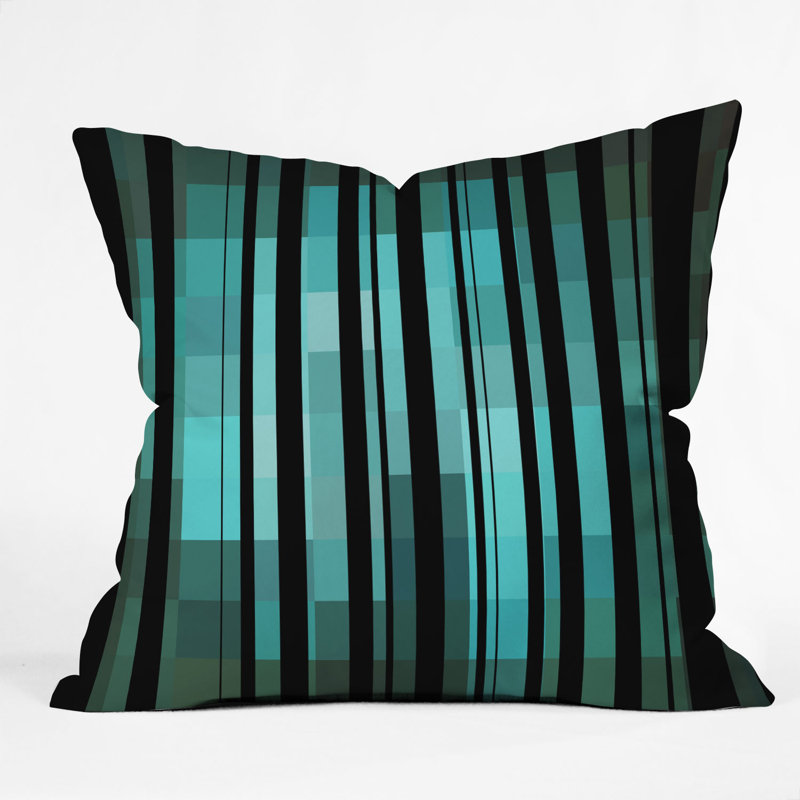 Throw Pillow, 18" x 18", Blue/Green/White
