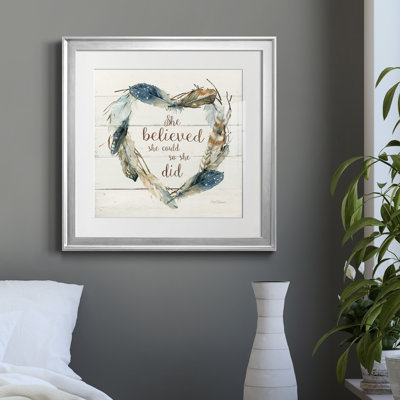 She Believed She pourrait - Cadre photo, impression d'art textuel sur papier