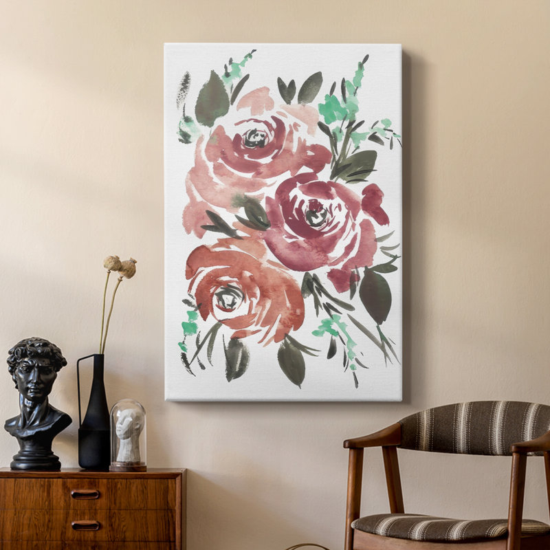 Jolies roses I - galerie Cavas sur mesure, H 60 po x l 40 po