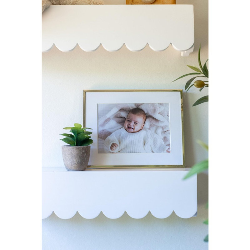 Ensemble de 2 étagères murales blanches pour lit de bébé