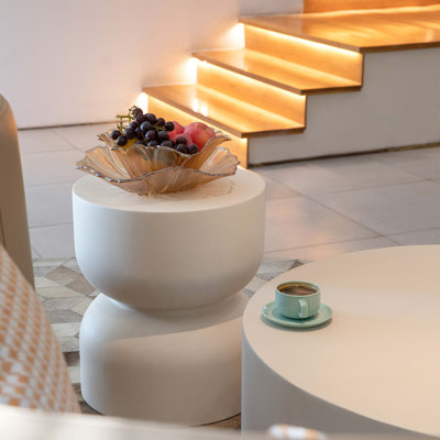 CHRONOS Concrete Side Table Round 45 x 45 x 50.8 cm