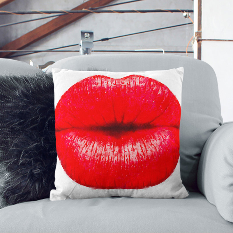 Square Cushion, 55cm H x 55cm W x 20cm D, White