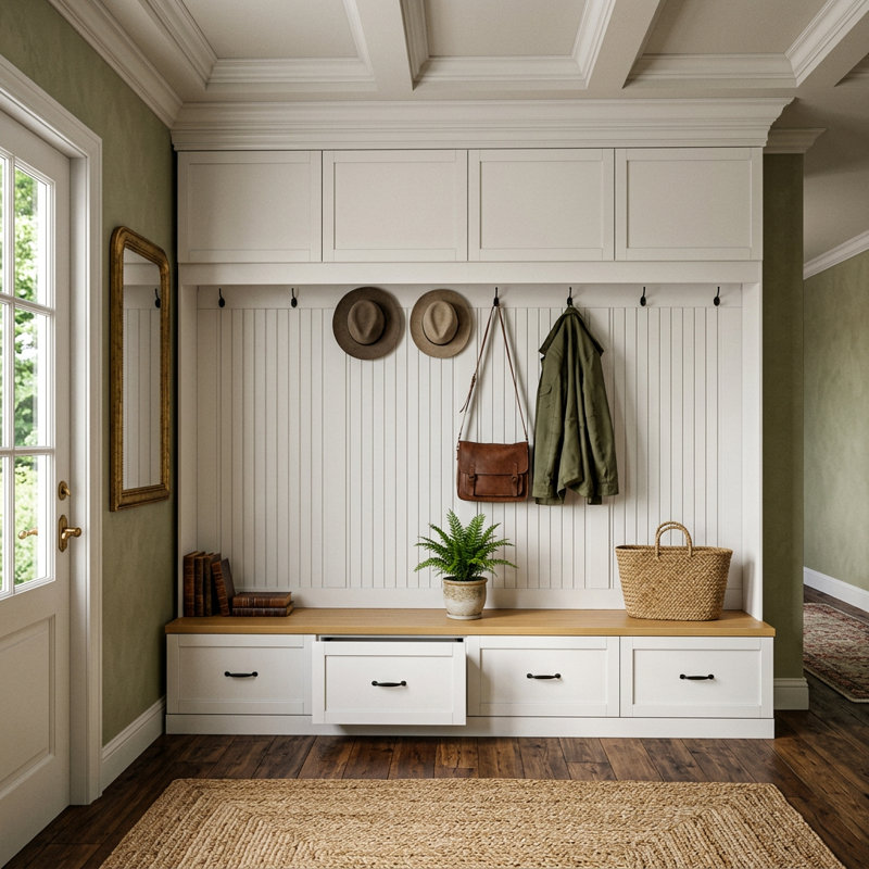 98.8'' W Hall Tree With Bench And Shoe Storage