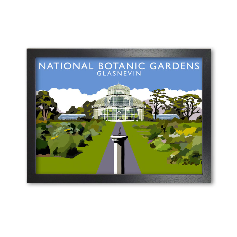 National Botanic Gardens Glasnevin by Richard O'Neill - Single Picture Frame Print, Black, 42 cm H x 59.4 cm W
