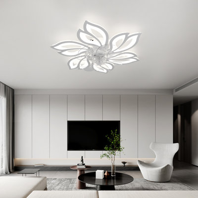Aureli 6 - Blade LED Smart Ceiling Fan with Remote Control and Light Kit Included