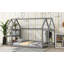 Lit en bois avec tablette de rangement et cintre (ensemble de chambre à coucher pour enfants)-1241655029