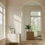 Grand miroir de plancher arqué surdimensionné avec support et miroir mural-45875824-45875826