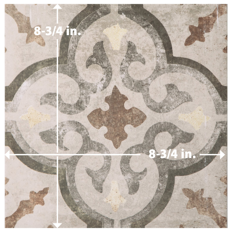 DAnticatto Decor Palazzo 9" x 9" Porcelain Wall & Floor Field Tile